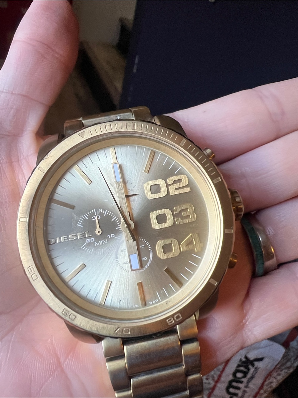 Diesel Gold-Tone Men's Bracelet Chronograph Watch